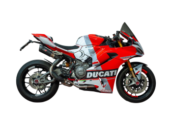 QD-EXHAUST Ducati Panigale/Streetfighter V2 (from 2025) – Slip-on Dark Matter – fitted to the motorcycle