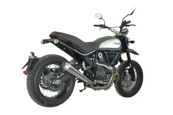 Preview: QD-EXHAUST Ducati Scrambler (Euro 3) – Slip-on MaXcone Dark with Cat – fitted to the motorcycle