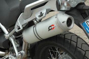 Preview: QD-EXHAUST Moto Guzzi Stelvio 1200 8V – Slip-on Magnum Aluminium oval – Foto von QD