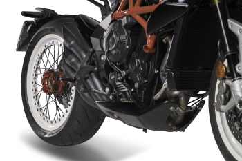 QD-EXHAUST MV Agusta 675/800 (Euro 4/5) – Slip-on Power Gun Dark – Detailansicht