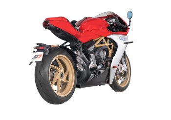 QD-EXHAUST MV Agusta 675/800 (Euro 4/5) – Slip-on Power Gun Dark – am Motorrad