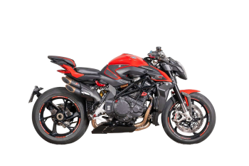 QD-EXHAUST MV Agusta Brutale 1000 RR/RS – Slip-on Power Gun Dark Bronze – am Motorrad