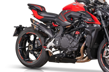 Preview: QD-EXHAUST MV Agusta Brutale 1000 RR/RS – Slip-on Power Gun Dark Bronze – Detailansicht