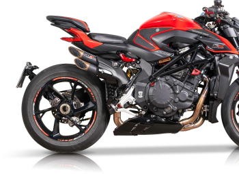 QD-EXHAUST MV Agusta Brutale 1000 RR/RS – Slip-on Power Gun Dark Bronze – detail view