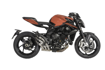 QD-EXHAUST MV Agusta Brutale 800 (ab 2016) – Slip-on Power Gun Silver – am Motorrad
