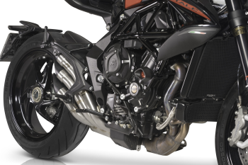 Preview: QD-EXHAUST MV Agusta Brutale 800 (ab 2016) – Slip-on Power Gun Silver – Detailansicht