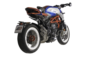 Preview: QD-EXHAUST MV Dragster/F3/Superveloce (Euro 4/5) – Slip-on Power Gun Silver – am Motorrad