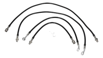 Kit tubi freno in treccia Spiegler 4 pezzi, nero – Moto Guzzi 1000 SP