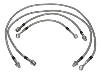 Kit tubi freno in treccia Spiegler 4 pezzi, trasparente – Moto Guzzi Mille GT
