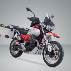 Preview: SW-Motech TRAX ADV Koffersystem 37/45 l, silber – Moto Guzzi V85 TT, Travel, Strada (ab 2024)
