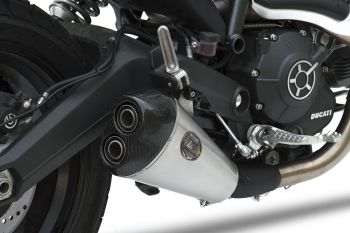 Preview: ZARD Basso Slip-on tief gelegt Edelstahl für Ducati Scrambler 800