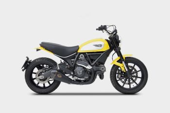 Preview: ZARD Basso Slip-on tief gelegt Edelstahl für Ducati Scrambler 800