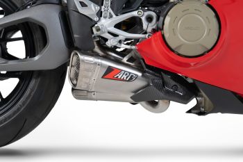 ZARD Compensed Slip on Kit Edelstahl mit Titan-Dämpfer für Ducati Panigale V4