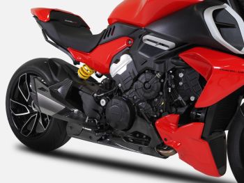 Preview: ZARD Mako Slip-on Edelstahl mit Titan-Dämpfer für Ducati Diavel V4