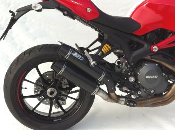 Preview: ZARD Rund Slip-on einseitig Carbon für Ducati Monster 1100 EVO