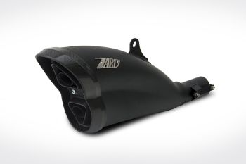 Preview: ZARD Slip-on 2-1 Edelstahl schwarz für Ducati Diavel