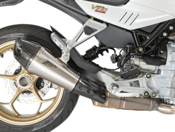 ZARD Slip-on 2-1 mit Carbon-Endkappe Titan für Moto Guzzi Stelvio