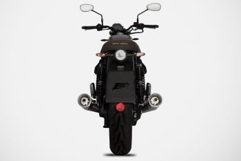 Preview: ZARD Slip-on 2-2 black stainless steel for Moto Guzzi V7 850