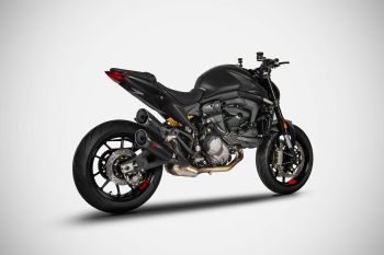 Preview: ZARD Slip on 2-2 Edelstahl schwarz für Ducati Monster 937