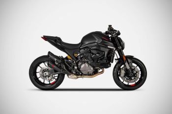 Preview: ZARD Slip on 2-2 Edelstahl schwarz für Ducati Monster 937