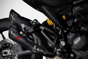 Preview: ZARD Slip on 2-2 Edelstahl schwarz für Ducati Monster 937