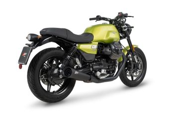 Preview: ZARD Slip-on 2-2 Evo black stainless steel for Moto Guzzi V7 850