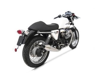 ZARD Slip-on 2-2 conical round polished stainless steel for Moto Guzzi V7 Café Racer / Café Classic