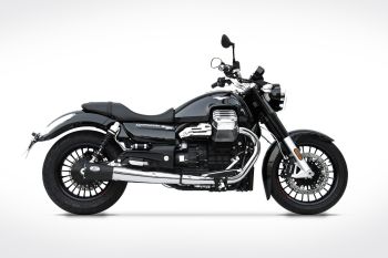 ZARD Slip-on 2-2 round black stainless steel for Moto Guzzi California 1400