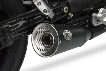 Preview: ZARD Slip-on 2-2 short Edelstahl für Moto Guzzi V9 Bobber / Roamer