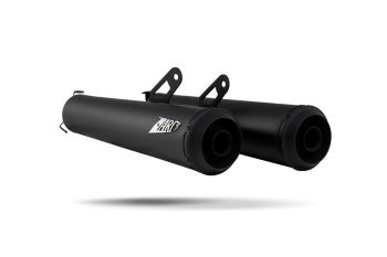 ZARD Slip-on 2-2 Trofeo black stainless steel for Moto Guzzi V7 850