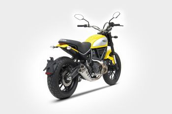 Preview: ZARD Special edition Slip-on tief gelegt Edelstahl für Ducati Scrambler 800