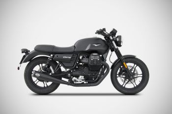 Preview: ZARD Zuma Slip-on 2-2 Edelstahl poliert für Moto Guzzi V7 III