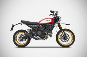 ZARD Zuma Slip-on Edelstahl für Ducati Scrambler 800 Desert Sled