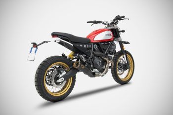 Preview: ZARD Zuma Slip-on Edelstahl für Ducati Scrambler 800