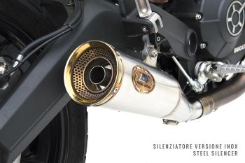 ZARD Zuma Slip-on tief gelegt Edelstahl für Ducati Scrambler 800