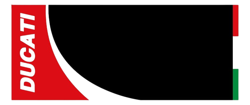 Ducati Motorradteppich "Tricolore", schwarz/rot, 190 x 80 cm
