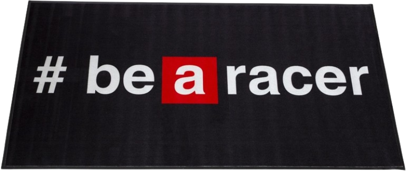 Aprilia Motorradteppich "# be a racer", schwarz, 200 x 100 cm