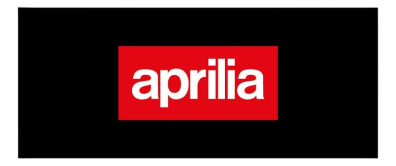 Aprilia Motorradteppich "Aprilia Logo", schwarz, 190 x 80 cm