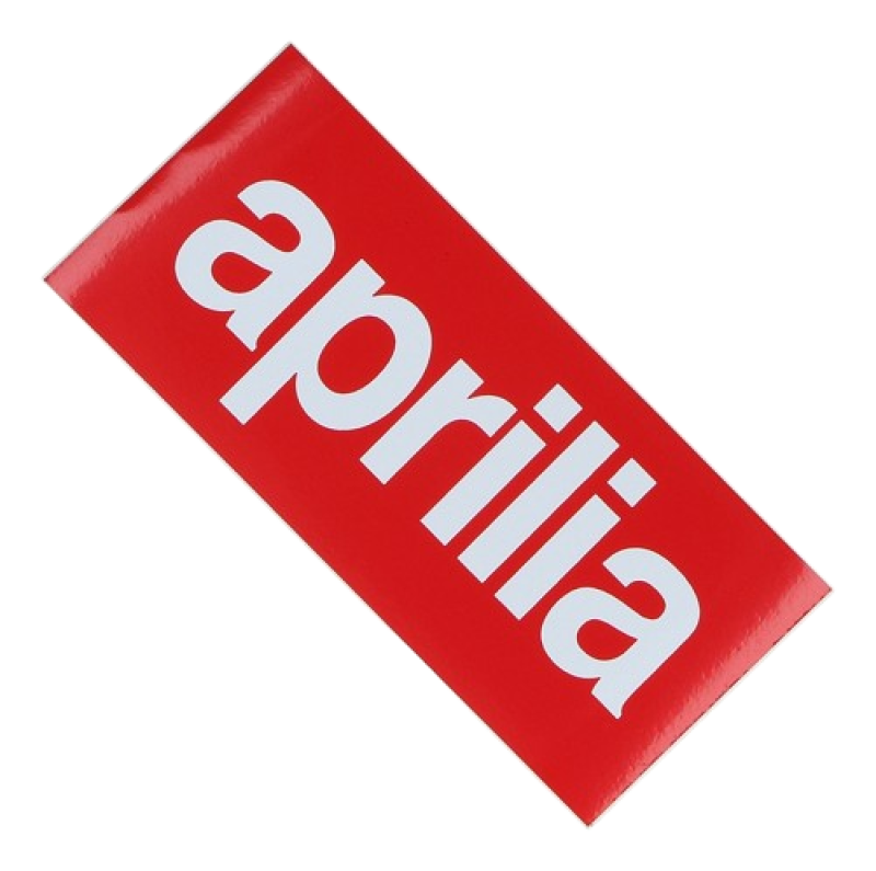 Aprilia Aufkleber, rot, 60x130 mm