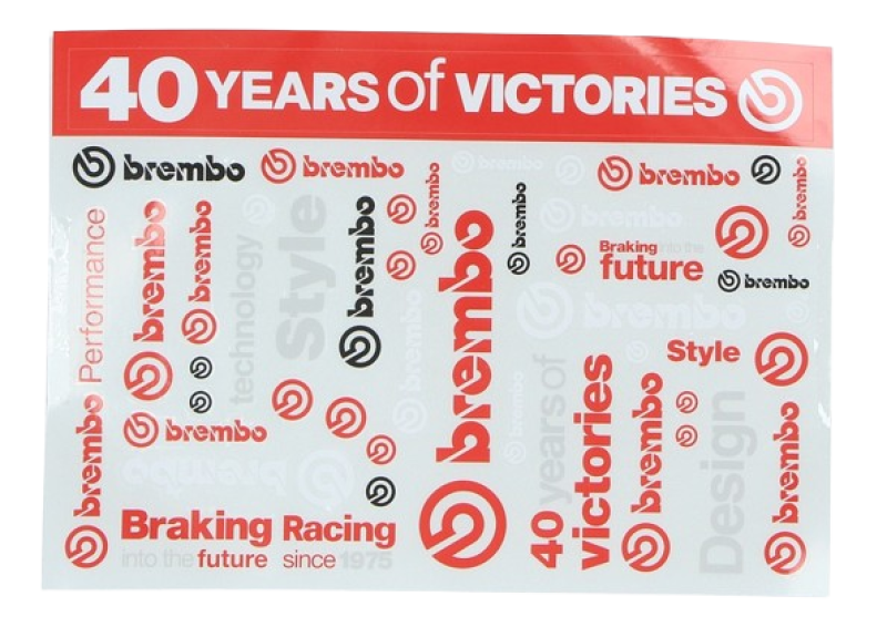 Brembo Aufklebersatz, 40 Jahre, 210x150mm