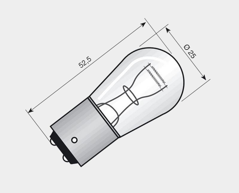 Bulb 12V 21/5W - Spahn