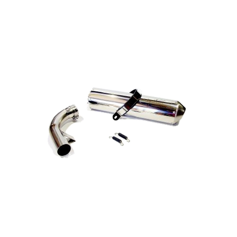 Agostini Mandello silencer, polished stainless steel, oval, EC approval – Moto Guzzi Breva, Norge