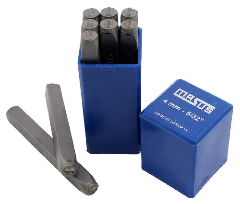 Kit punzoni numerici BGS 4 mm, DIN 1451, in cassetta