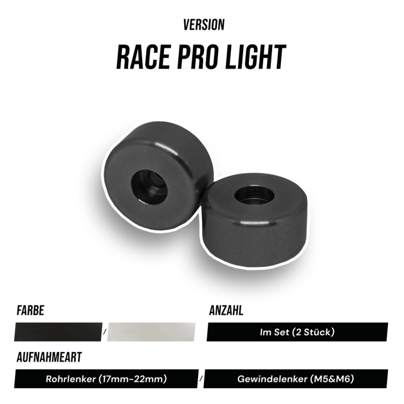 Universal Lenkerenden RACE PRO LIGHT Edelstahl – BUMA Racing