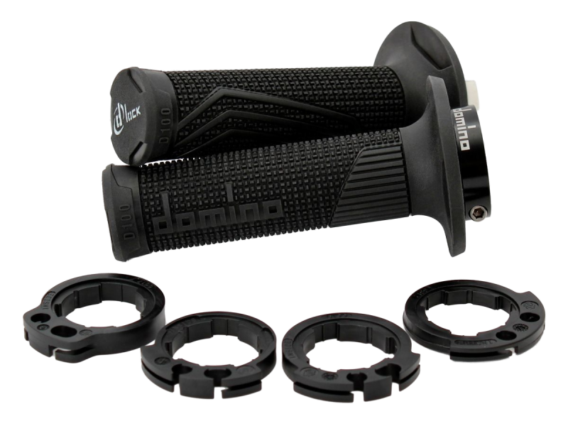 Domino D100 D-Lock Griffe mit Klemmringen – Schwarz