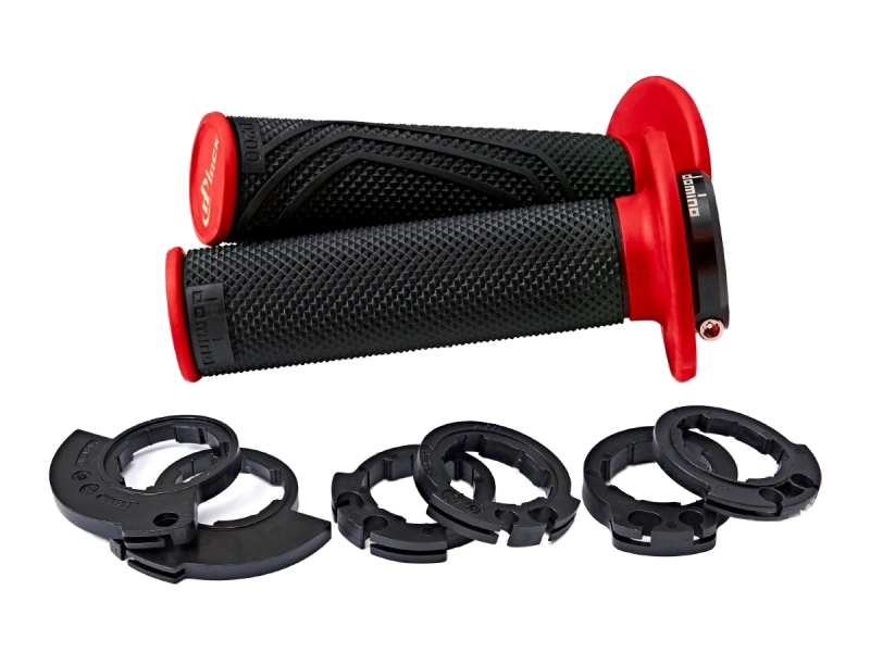 Domino D200 D-Lock Griffe zweifarbig – Schwarz / Rot