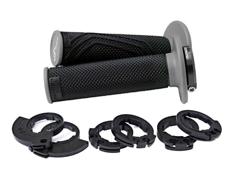 Domino D200 D-Lock Griffe zweifarbig – Schwarz / Grau
