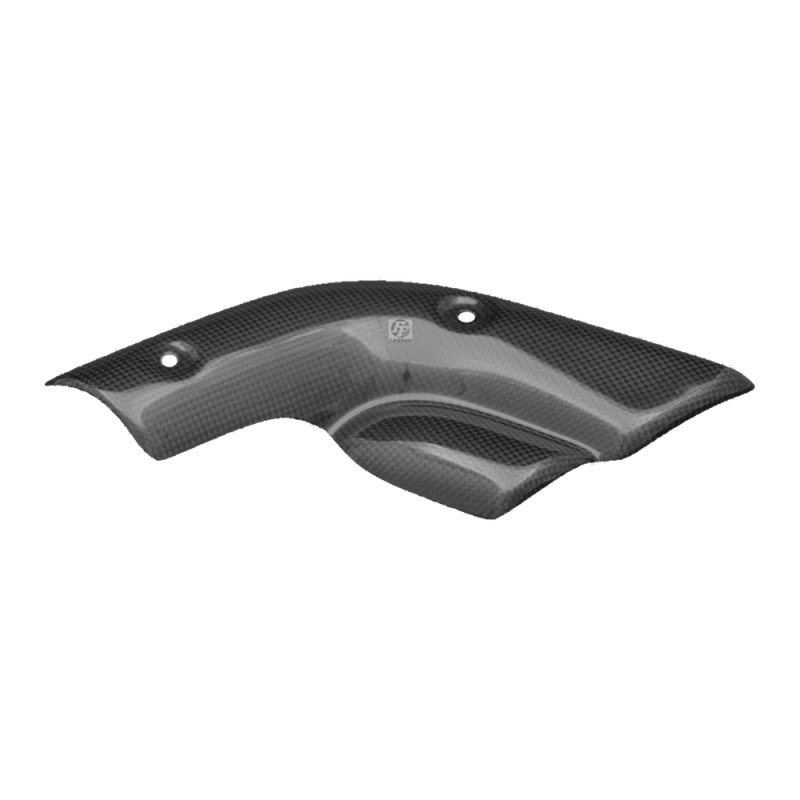 F&F Carbon Auspuffverkleidung 13,1 cm Lochabstand, Carbon/Glasfaser – Ducati 748, 916 u. a.
