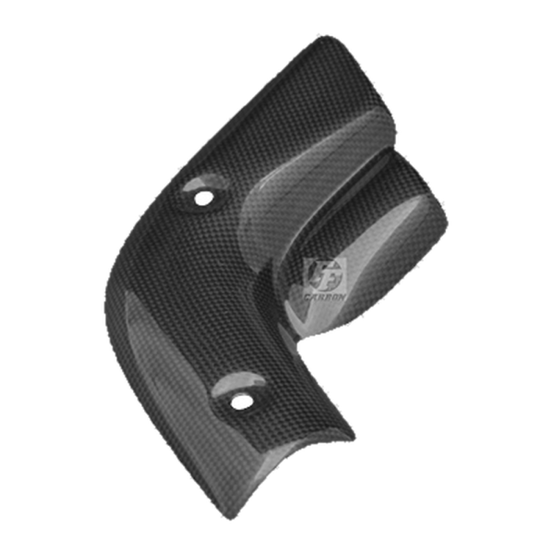 F&F Carbon Auspuffverkleidung 13,1 cm Lochabstand, Carbon/Glasfaser – Ducati 748, 916 u. a.