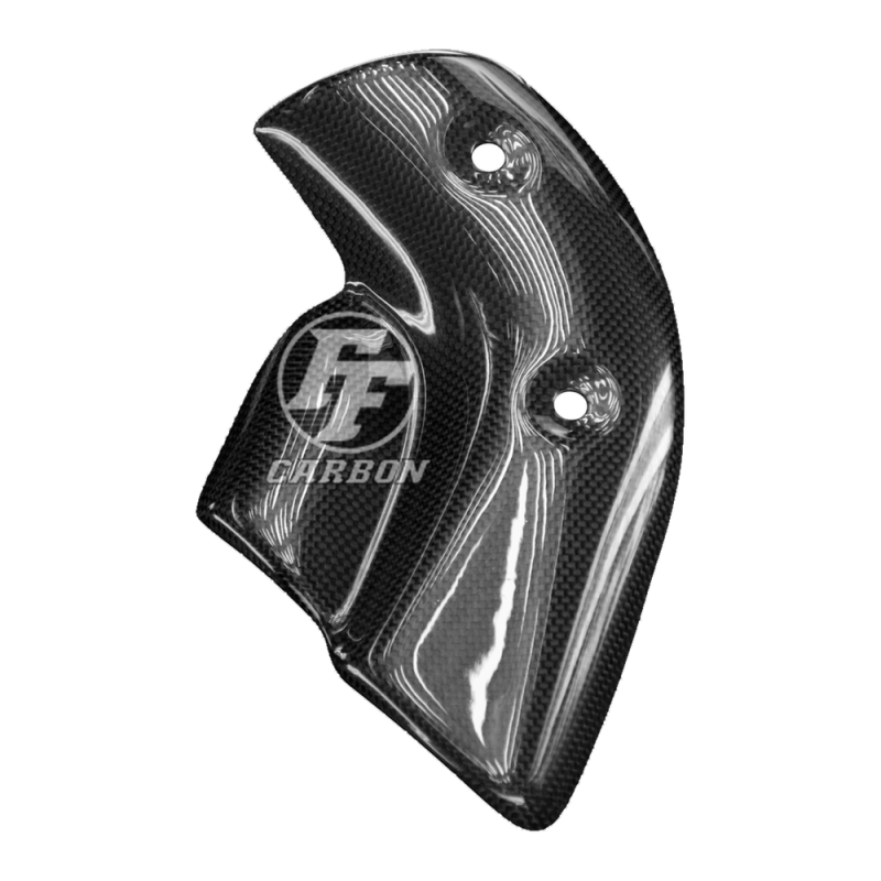 F&F Carbon Auspuffverkleidung 7,7 cm Lochabstand, Carbon/Glasfaser – Ducati 748, 916 u. a.